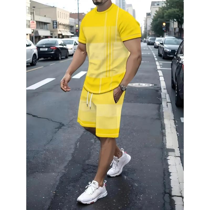 Men s Bright Yellow 3D Printed Short-sleeve Outfit S
Men s Bright Yellow 3D Printed Short-sleeve Outfit S
