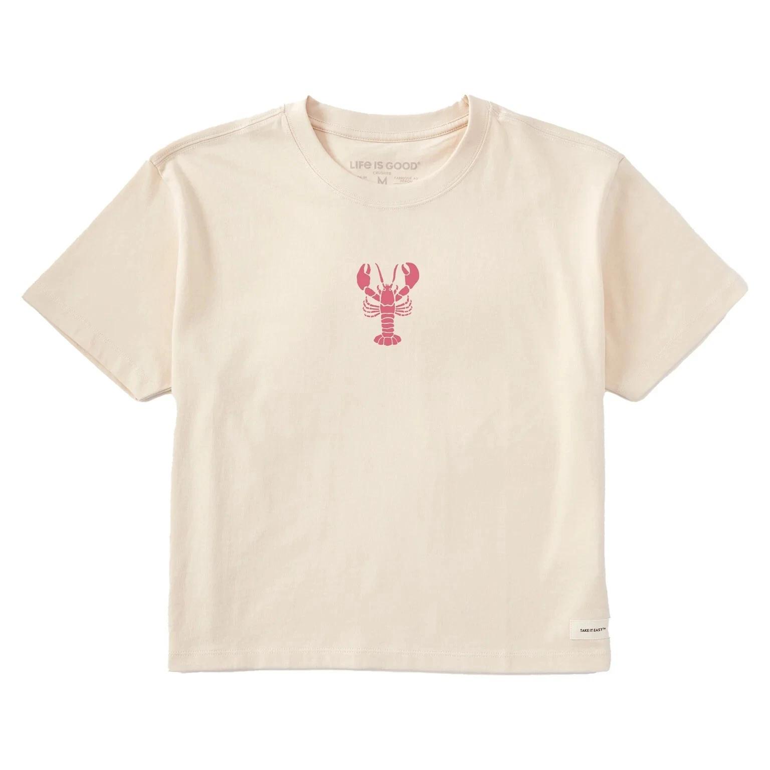 Life is Good. Women s Lobster Claws Short Sleeve Crusher Boxy Tee, Putty White S
Life is Good. Women s Lobster Claws Short Sleeve Crusher Boxy Tee, Putty White S