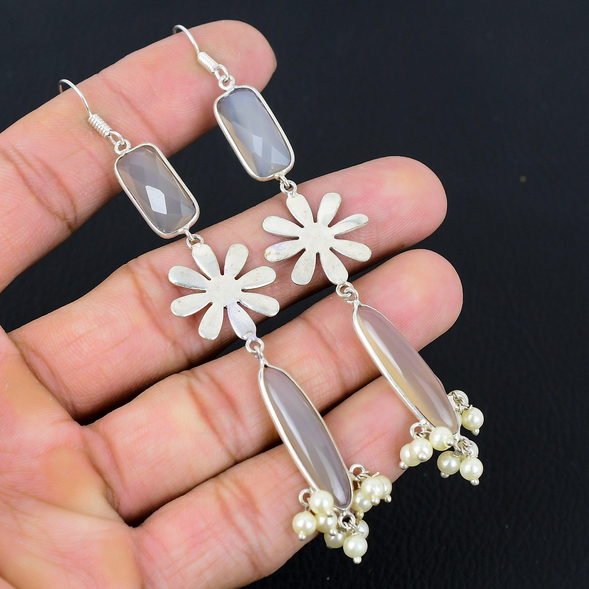 Montana Agate Gemstone Engagement Ethnic Dangle Earrings Jewelry Sterling Silver
Montana Agate Gemstone Engagement Ethnic Dangle Earrings Jewelry Sterling Silver