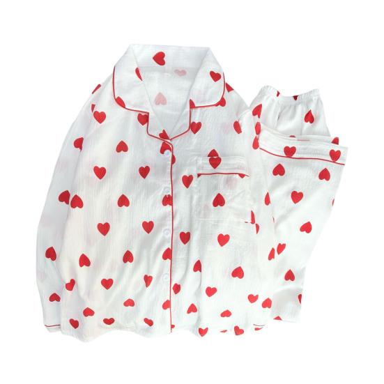 Women s Pajama Set Cute Sleeve Button Down Top Pattern Long And Wide Leg Pants M
Women s Pajama Set Cute Sleeve Button Down Top Pattern Long And Wide Leg Pants M