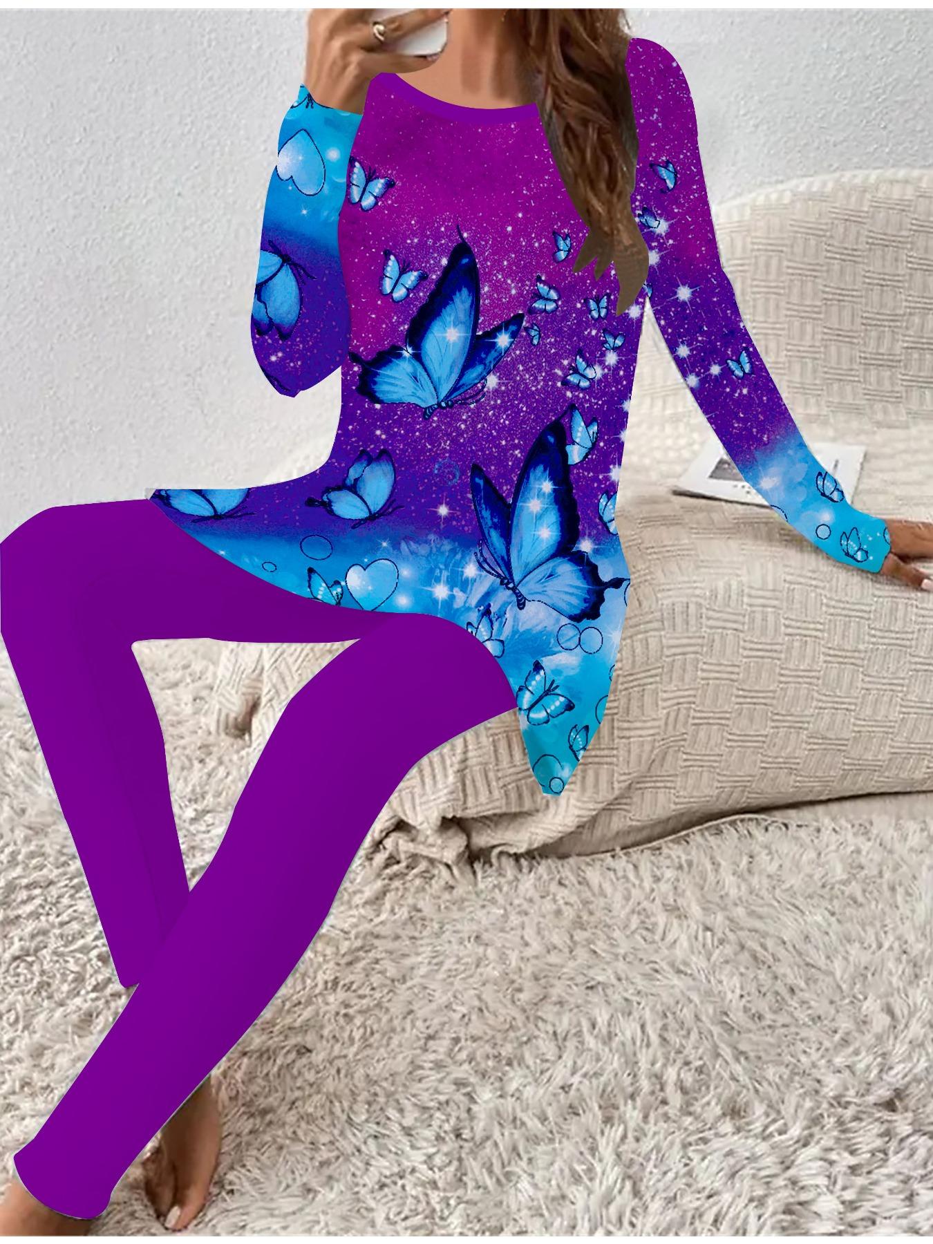 Евро-американская мода 3D принт бабочки женская футболка с длинным рукавом на четыре сезона + длинные брюки комплект из двух предметов. Идеальный подарок на Новый год и Рождество 8XL темно-синий
Евро-американская мода 3D принт бабочки женская футболка с длинным рукавом на четыре сезона + длинные брюки комплект из двух предметов. Идеальный подарок на Новый год и Рождество 8XL темно-синий