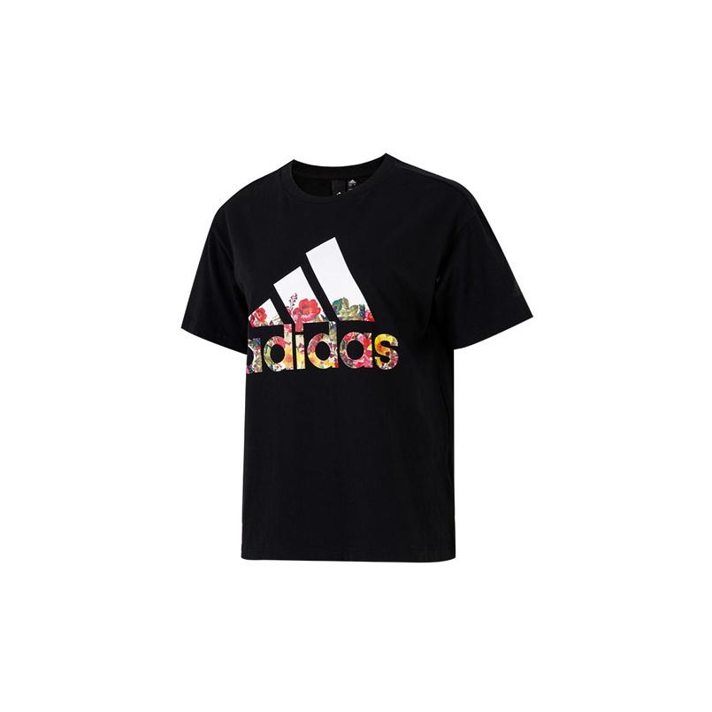 Adidas Футболка женская с коротким рукавом и круглым вырезом, с цветочным принтом и большим логотипом, черная, HN7754 S
Adidas Футболка женская с коротким рукавом и круглым вырезом, с цветочным принтом и большим логотипом, черная, HN7754 S