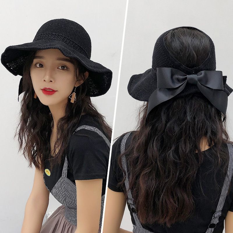 22 Spring and Summer New Arrival Women s Knitted Hat Internet Celebrity Foldable Sun Protection Sun Hat Female Bows Visor Straw Hat Black Adjustable
22 Spring and Summer New Arrival Women s Knitted Hat Internet Celebrity Foldable Sun Protection Sun Hat Female Bows Visor Straw Hat Black Adjustable