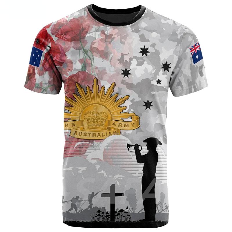 ANZAC Day Lest We Forge Australia Цветы 3D принт Высококачественная футболка из молочного волокна с круглым вырезом Мужская женская повседневная футболка
ANZAC Day Lest We Forge Australia Цветы 3D принт Высококачественная футболка из молочного волокна с круглым вырезом Мужская женская повседневная футболка