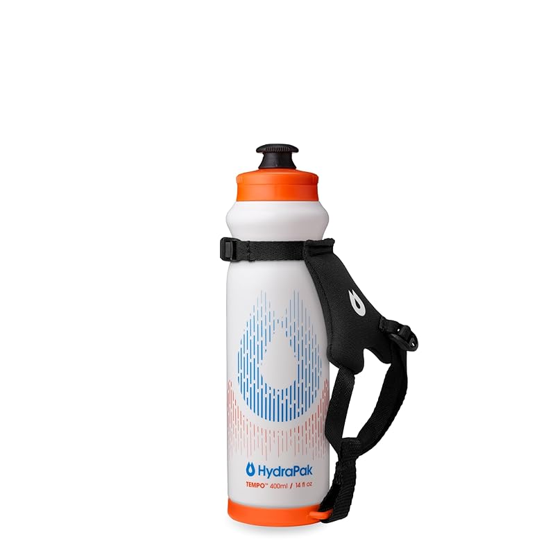 HydraPak Tempo Pro 400ml - handheld running squeeze bottle For training and race day hydration With removable strap (400ml/13oz) white
HydraPak Tempo Pro 400ml - handheld running squeeze bottle For training and race day hydration With removable strap (400ml/13oz) white