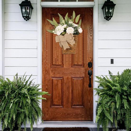 Basket Wreath Non-fading Realistic No Withering No-Watering Door Hanging Simulated Willow Peony Flower Rattan Basket Living Room Supply
Basket Wreath Non-fading Realistic No Withering No-Watering Door Hanging Simulated Willow Peony Flower Rattan Basket Living Room Supply