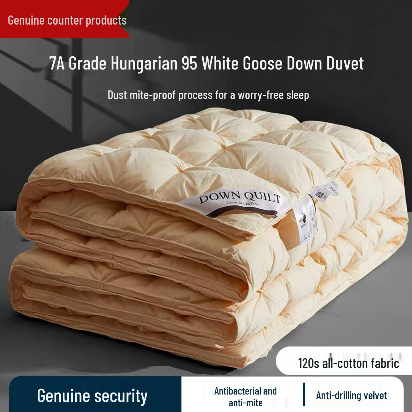 Hungarian 95% Goose Down Duvet - Luxurious Warmth for Single/Double Bed, Ideal for Spring, Autumn, and Winter. 150x200cm (2kg Air Conditioning Quilt)
Hungarian 95% Goose Down Duvet - Luxurious Warmth for Single/Double Bed, Ideal for Spring, Autumn, and Winter. 150x200cm (2kg Air Conditioning Quilt)