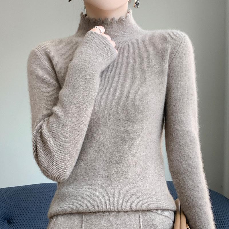 Женский кружевной свитер с высоким воротом, черный, с грибковой кромкой и воротником-стойкой, вязаный свитер на осень и зиму, стильный корейский стиль XXL хаки
Женский кружевной свитер с высоким воротом, черный, с грибковой кромкой и воротником-стойкой, вязаный свитер на осень и зиму, стильный корейский стиль XXL хаки