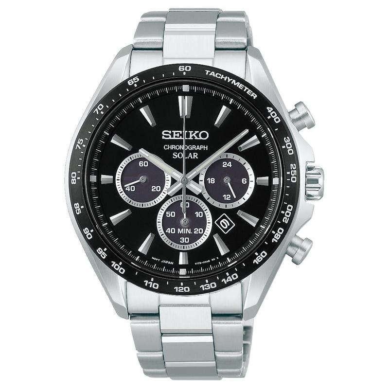 SEIKO SELECTION 100 meters waterproof stopwatch calendar solar Quartz Steel Strap 48.3*42.2mm men s watch black dial SBPY185
SEIKO SELECTION 100 meters waterproof stopwatch calendar solar Quartz Steel Strap 48.3*42.2mm men s watch black dial SBPY185