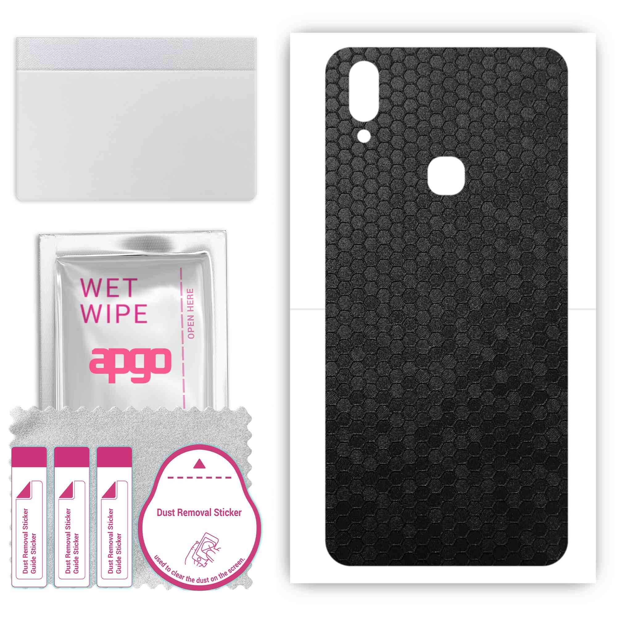 apgo Protective Skin Sticker for the back compatible with vivo Y89, Wrap Film, Foil, Vinyl - Pattern Black Honeycomb
apgo Protective Skin Sticker for the back compatible with vivo Y89, Wrap Film, Foil, Vinyl - Pattern Black Honeycomb