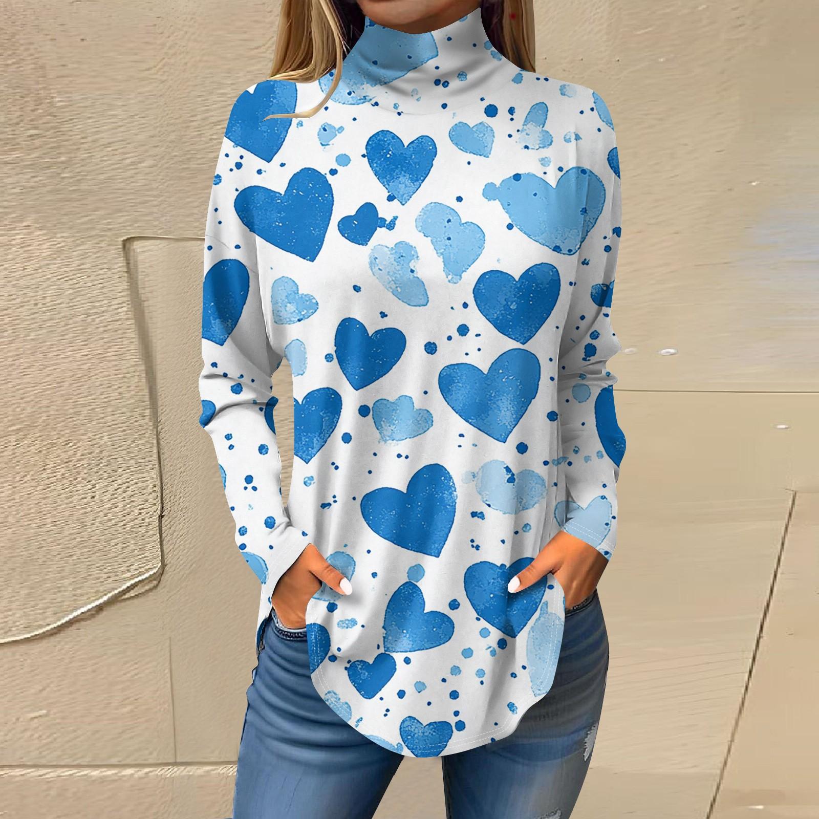 Футболки для женщин, осенние повседневные рубашки с длинным рукавом, толстовка с принтом, топ с высоким воротом, пуловер M
Футболки для женщин, осенние повседневные рубашки с длинным рукавом, толстовка с принтом, топ с высоким воротом, пуловер M