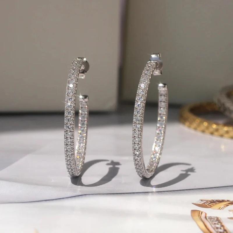 Huitan Swanking Big Circle Hoop Earrings for Women Trendy Dazzling Cubic Zirconia Piercing Accessories Graceful Party Zircon
Huitan Swanking Big Circle Hoop Earrings for Women Trendy Dazzling Cubic Zirconia Piercing Accessories Graceful Party Zircon