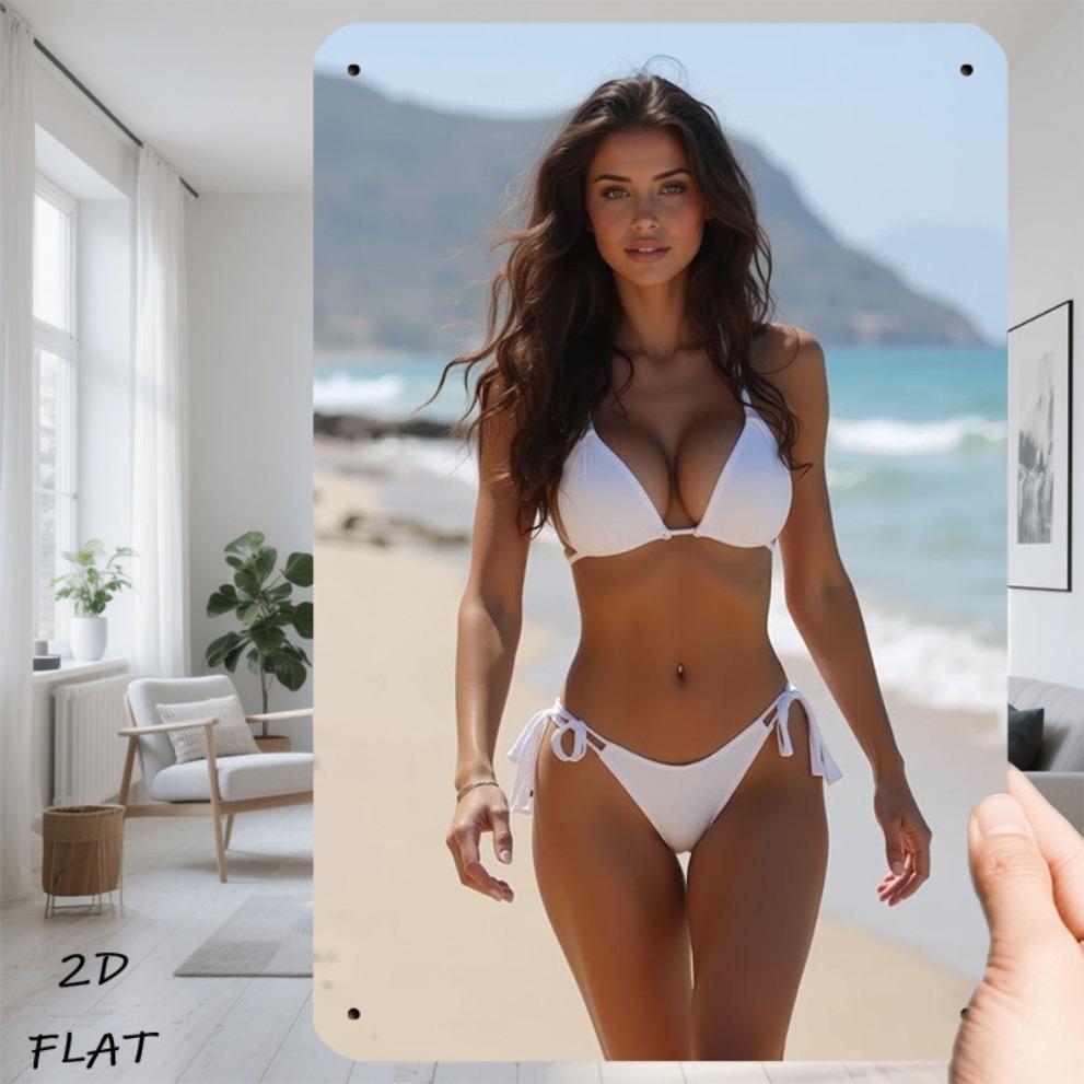 Retro White Metal Bikini Beach Wall Sign 8x12 Inch Vintage Surf Art Door Outdoor Decor Sign 2D Flat Plaque 1960s Easy Install 20x30cm(7.8x11.8inch)
Retro White Metal Bikini Beach Wall Sign 8x12 Inch Vintage Surf Art Door Outdoor Decor Sign 2D Flat Plaque 1960s Easy Install 20x30cm(7.8x11.8inch)