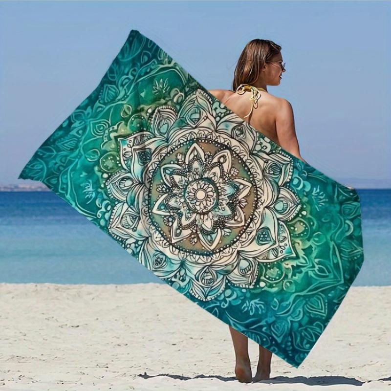 Vibrant Aqua Mandala Beach Towel - Bohemian Design, Oversized Beach Towel Mat with Intricate Mandala Pattern, Beach Towe W40*H60(CM)
Vibrant Aqua Mandala Beach Towel - Bohemian Design, Oversized Beach Towel Mat with Intricate Mandala Pattern, Beach Towe W40*H60(CM)