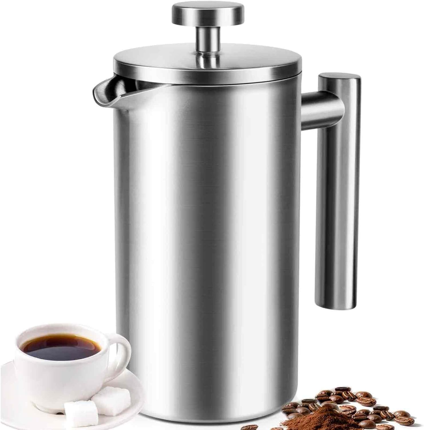 Full Stainless Steel French Press Coffee Maker 4 Cups, Double-Walled Insulated French Coffee United States
Full Stainless Steel French Press Coffee Maker 4 Cups, Double-Walled Insulated French Coffee United States
