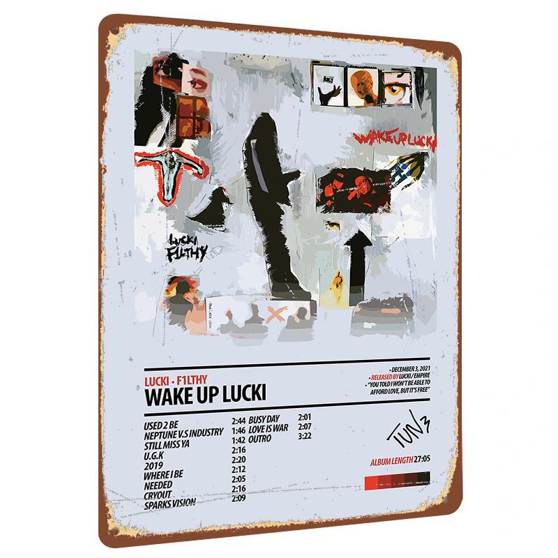 Lucki FLETHY Wake Up Lucki Album Cover Custom Metal Poster Wall Art Home Decor Music Gift 20x30cm(7.8x11.8inch)
Lucki FLETHY Wake Up Lucki Album Cover Custom Metal Poster Wall Art Home Decor Music Gift 20x30cm(7.8x11.8inch)