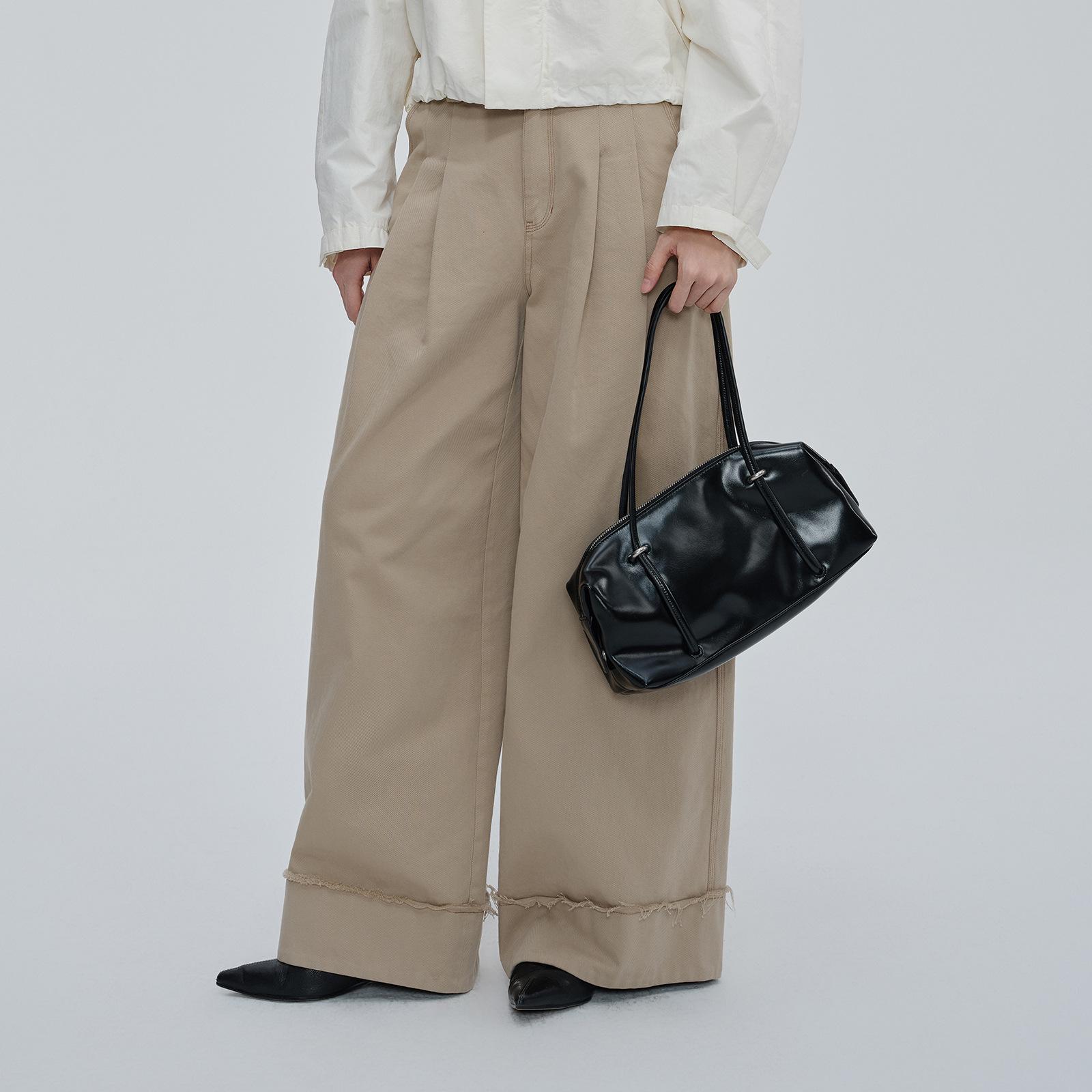 Women s Spring High-Waisted Wide-Leg Cotton Pants: Elegant, Versatile, with Draped, Rolled-Up Straight Legs for Casual or Commuting Wear Medium коричневый/лиловый
Women s Spring High-Waisted Wide-Leg Cotton Pants: Elegant, Versatile, with Draped, Rolled-Up Straight Legs for Casual or Commuting Wear Medium коричневый/лиловый