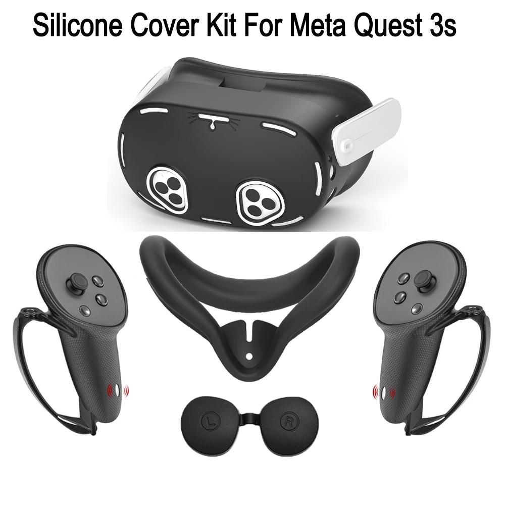 New Durable Soft Pack of 5 Silicone Protect Cover Set VR Accessories For Meta Quest 3S Covers Kit Christmas Gift чёрный
New Durable Soft Pack of 5 Silicone Protect Cover Set VR Accessories For Meta Quest 3S Covers Kit Christmas Gift чёрный