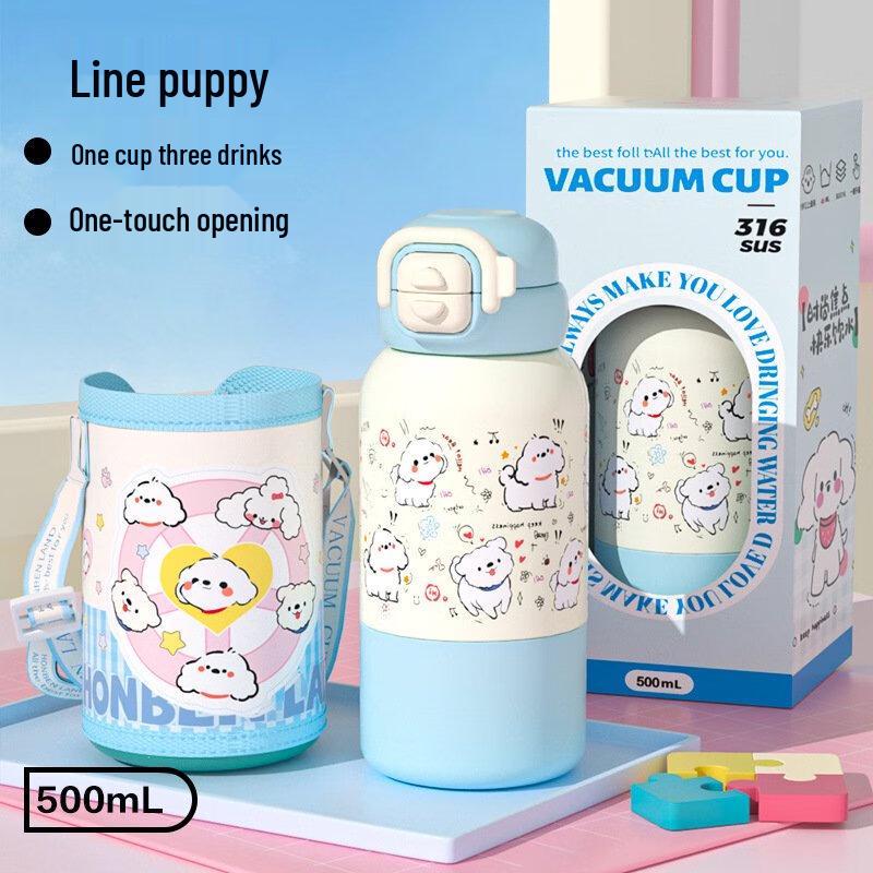 Cartoon Double-Drink Insulated Straw Water Bottle
Cartoon Double-Drink Insulated Straw Water Bottle