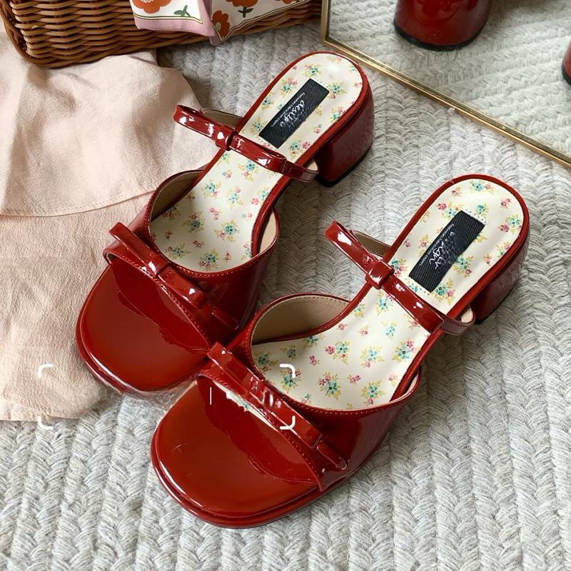 Fashion High Heels Women Slippers Bow Chunky Heeled Shoes Dress Fashion Woman Sandals 2025 New Designer Pumps Luxury Sandalias De Mujer 36 красный
Fashion High Heels Women Slippers Bow Chunky Heeled Shoes Dress Fashion Woman Sandals 2025 New Designer Pumps Luxury Sandalias De Mujer 36 красный