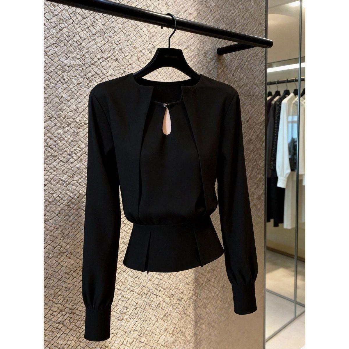 Korean Black Hollow-Out Two-Piece Long Sleeve T-shirt for Women - Elegant Waist-Cinched Slimming Top, Spring 2026 New Arrival S less than 50kg чёрный
Korean Black Hollow-Out Two-Piece Long Sleeve T-shirt for Women - Elegant Waist-Cinched Slimming Top, Spring 2026 New Arrival S less than 50kg чёрный