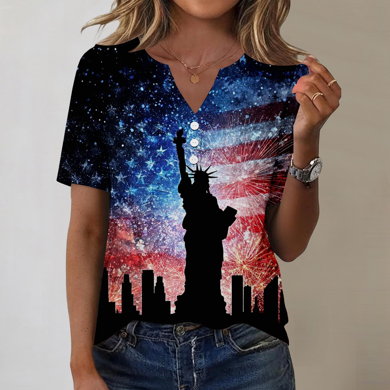 Women s Fashionable Casual Independence Day Print Blouse S
Women s Fashionable Casual Independence Day Print Blouse S