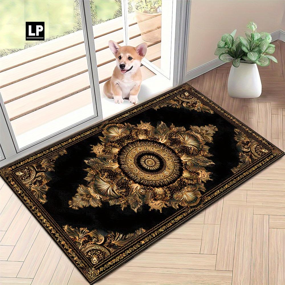 Luxury Black Gold Mandala Print Carpet Plush Flannel Rug Living Room Bedroom Home Decor Area Rug Non Slip Floor Mat 40x60cm
Luxury Black Gold Mandala Print Carpet Plush Flannel Rug Living Room Bedroom Home Decor Area Rug Non Slip Floor Mat 40x60cm