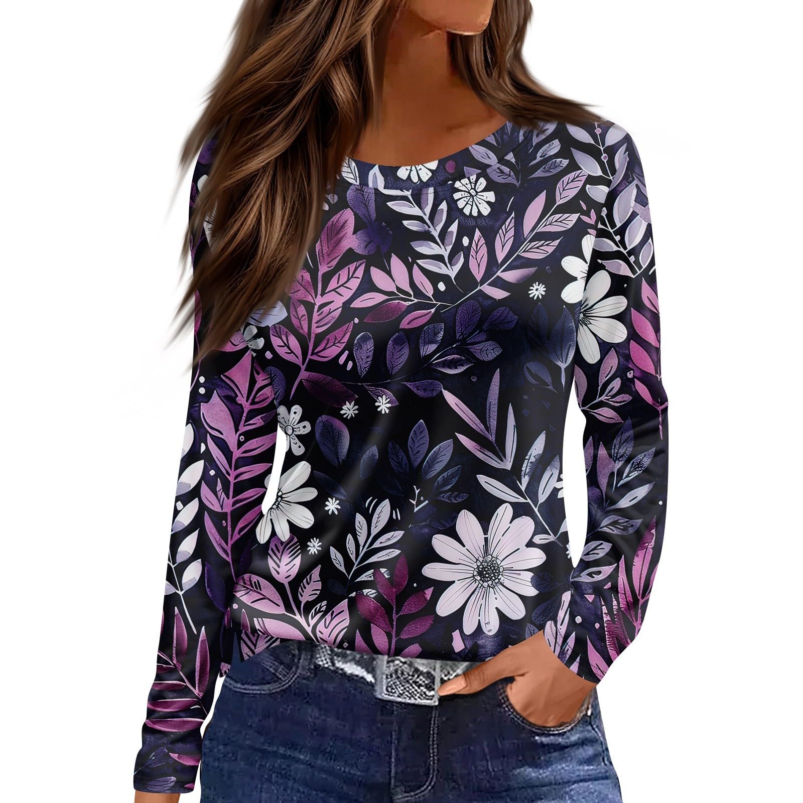 Женская повседневная футболка с 3D-принтом, цветочным принтом, круглым вырезом, простая элегантная, с длинными рукавами, женская мода, пуловер с длинными рукавами 2XL
Женская повседневная футболка с 3D-принтом, цветочным принтом, круглым вырезом, простая элегантная, с длинными рукавами, женская мода, пуловер с длинными рукавами 2XL