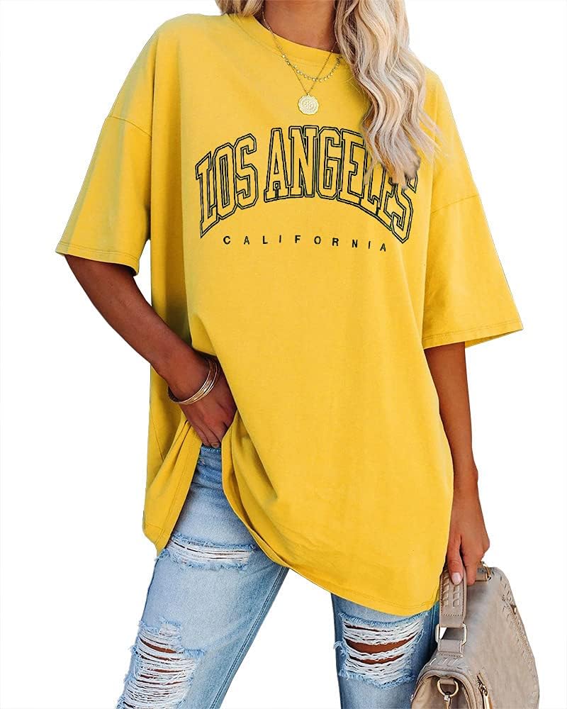 Fazortev Womens Oversized Los Angeles California Graphic T Shirts Half Sleeve Summer Loose Casual Tees Tunic Tops 5XL різнокольоровий
Fazortev Womens Oversized Los Angeles California Graphic T Shirts Half Sleeve Summer Loose Casual Tees Tunic Tops 5XL різнокольоровий