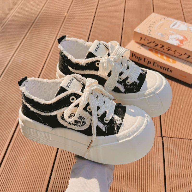 Zhao Ruth, the same little white shoes, women s new design, cloud thick-soled big-headed canvas shoes, breathable casual board shoes 35 чёрный
Zhao Ruth, the same little white shoes, women s new design, cloud thick-soled big-headed canvas shoes, breathable casual board shoes 35 чёрный