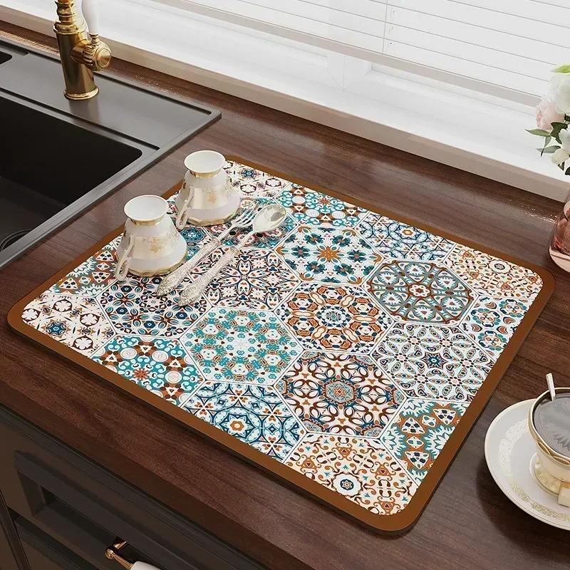 Coffee Machine Mat Tableware Drying Kitchen Anti Slip Drainage Mat Quick Drying Tableware Mat Washable 30x40cm 1 piece
Coffee Machine Mat Tableware Drying Kitchen Anti Slip Drainage Mat Quick Drying Tableware Mat Washable 30x40cm 1 piece