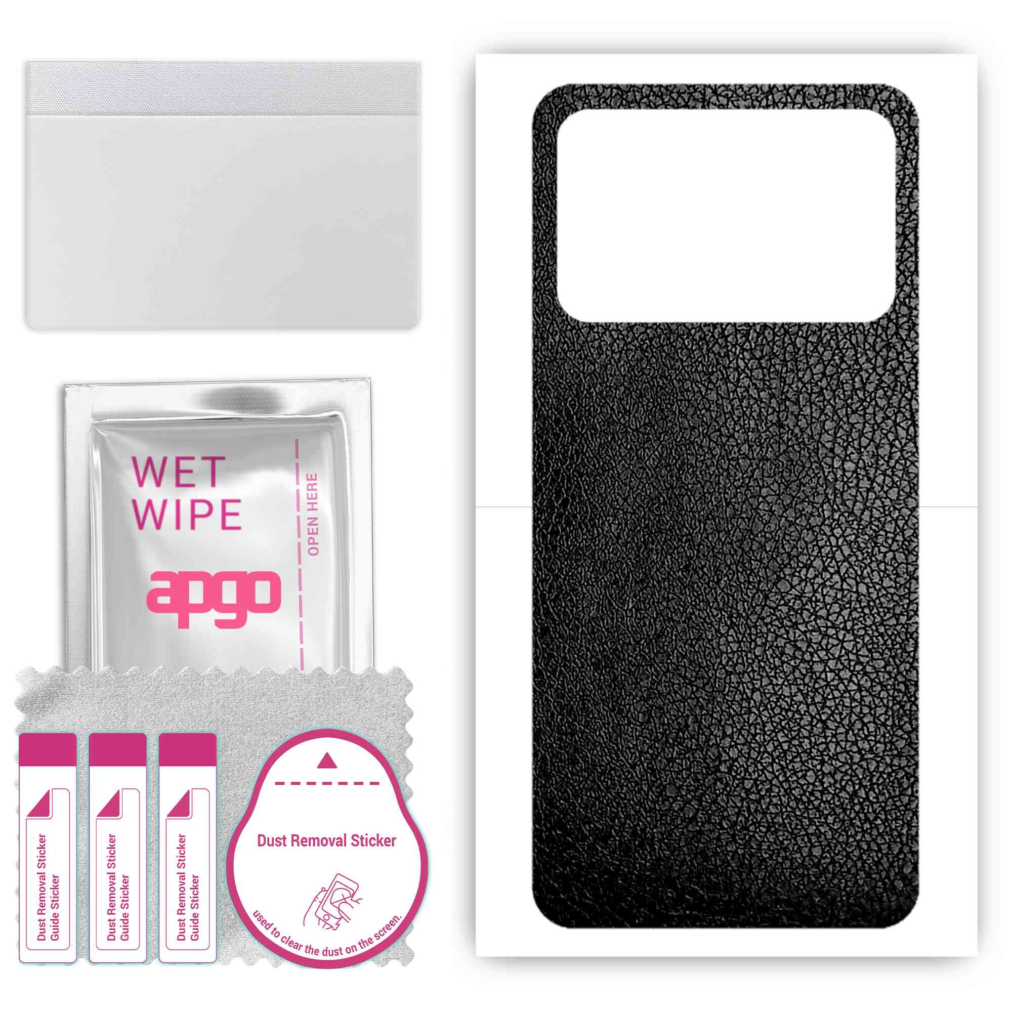 apgo Захисна наклейка для задньої панелі, сумісна з Poco X5 Pro, Wrap Film, Foil, Vinyl - Pattern Black Leather
apgo Захисна наклейка для задньої панелі, сумісна з Poco X5 Pro, Wrap Film, Foil, Vinyl - Pattern Black Leather