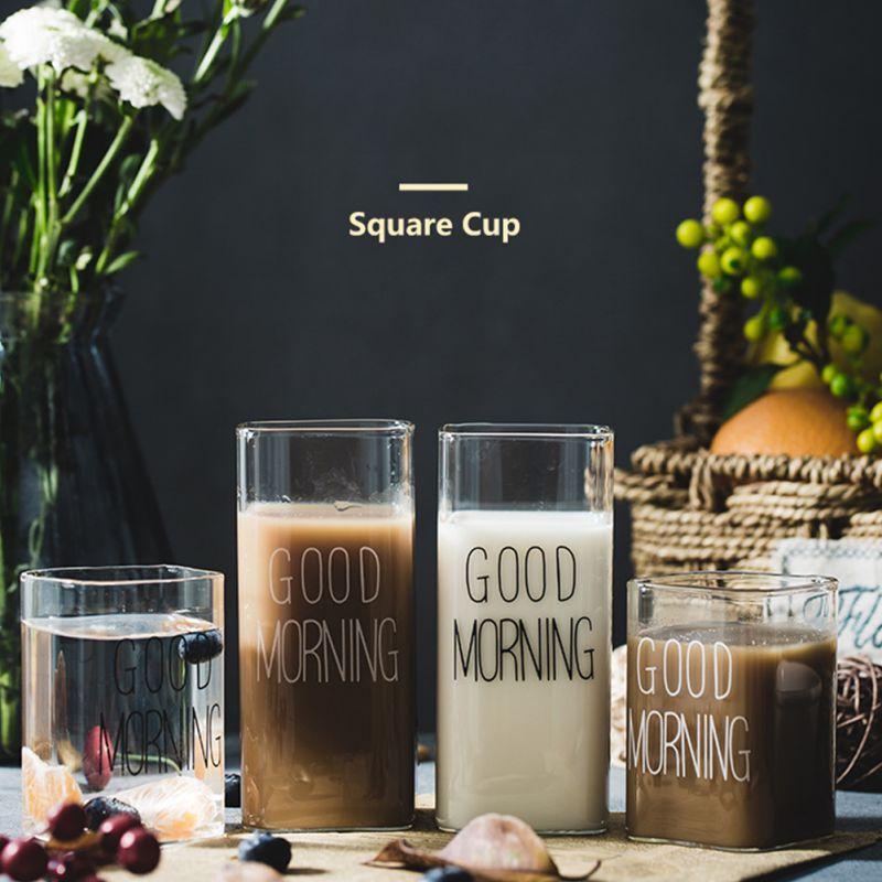 Letter Juice Milk Cup High Borosilicate Clear Glass Cup 250/370ml Heat and Cold Resistant Square Water Cup Mug Kitchen Drinkware As show
Letter Juice Milk Cup High Borosilicate Clear Glass Cup 250/370ml Heat and Cold Resistant Square Water Cup Mug Kitchen Drinkware As show
