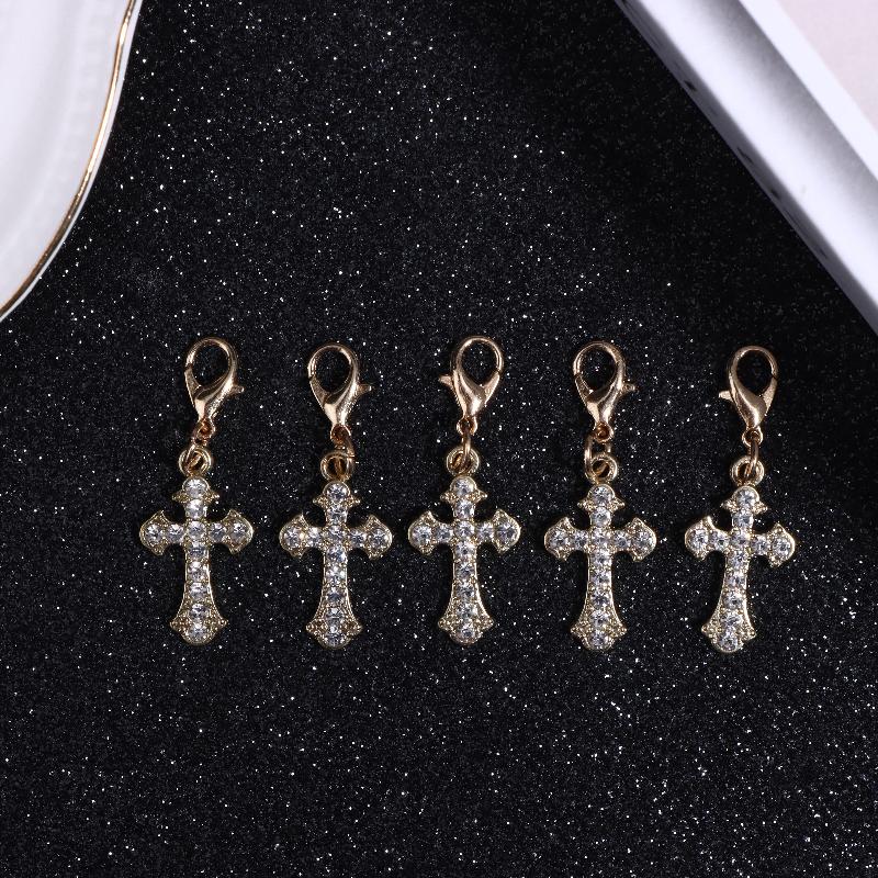 5/10Pcs Crystal Cross Alloy Pendant Charms With Lobster Buckle Keychain For DIY Jewelry Craft Making Accessories
5/10Pcs Crystal Cross Alloy Pendant Charms With Lobster Buckle Keychain For DIY Jewelry Craft Making Accessories