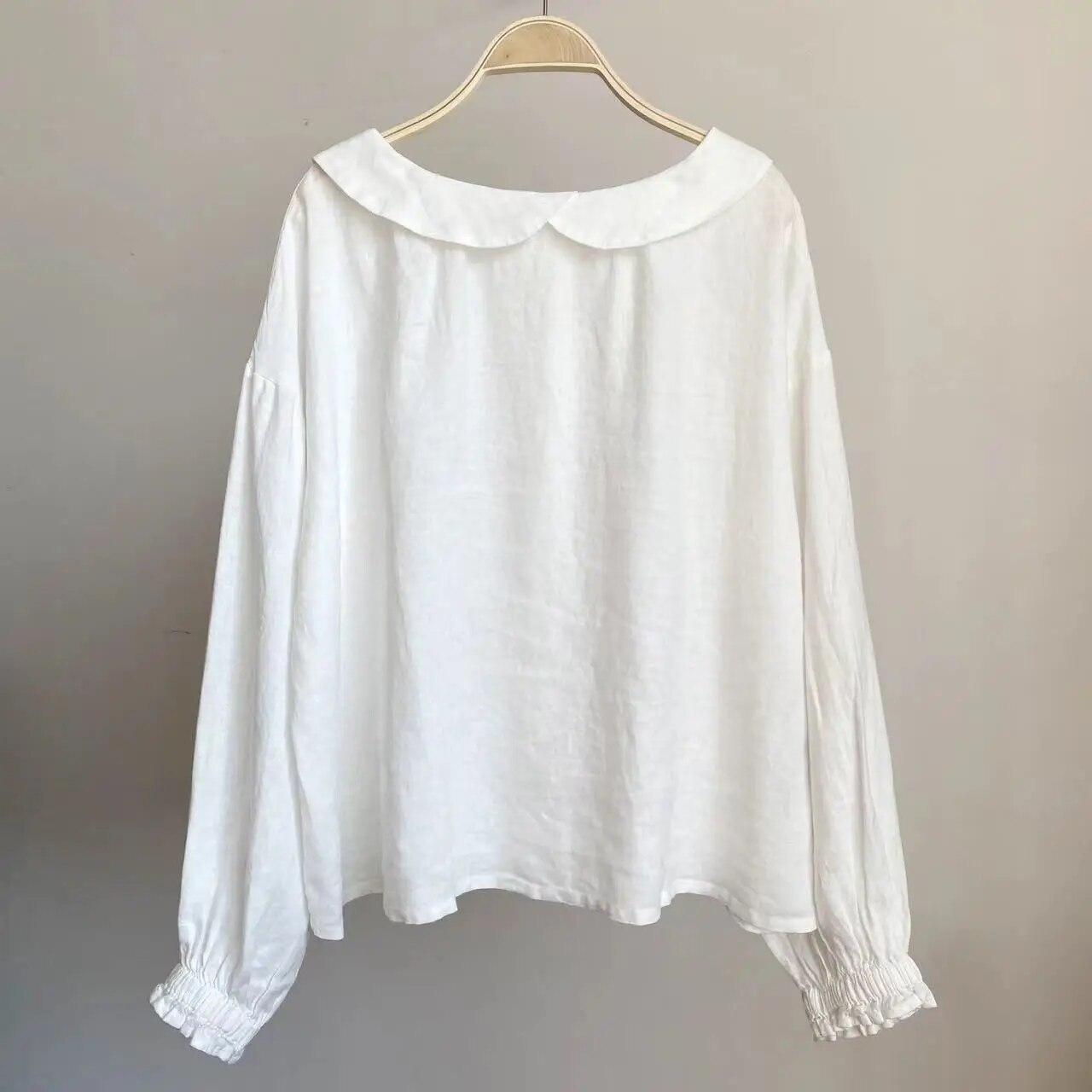 Женские топы Johnature, весенне-летние винтажные женские свободные блузки с отложным воротником, простые повседневные однотонные блузки One Size белый
Женские топы Johnature, весенне-летние винтажные женские свободные блузки с отложным воротником, простые повседневные однотонные блузки One Size белый