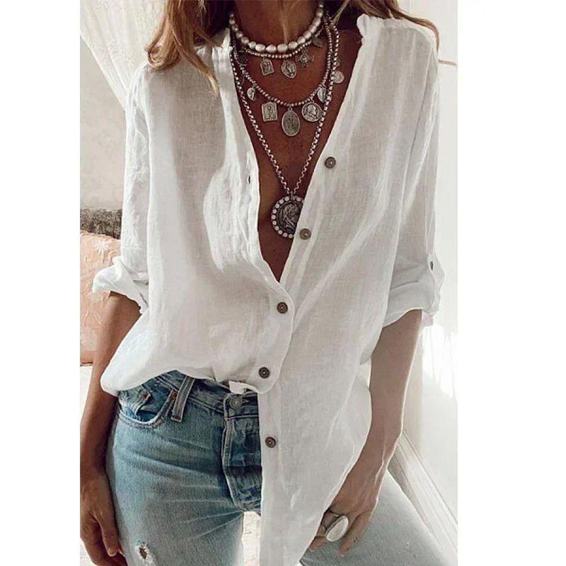 Solid Color V-neck Loose Long Sleeve Shirt Solid Color and V-neck Loose Shirt Female black XL(XL)
Solid Color V-neck Loose Long Sleeve Shirt Solid Color and V-neck Loose Shirt Female black XL(XL)