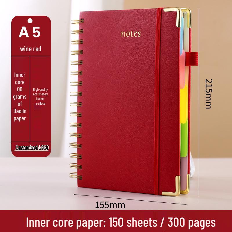 A5 Leather Strap Notebook with Metal Coil and Ruler - Elegant Business Office Journal
A5 Leather Strap Notebook with Metal Coil and Ruler - Elegant Business Office Journal