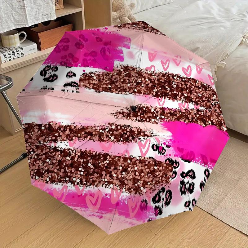 1pc Pink Leopard Print Automatic Folding Umbrella, 8 Ribs Iron Frame, Suitable for Outdoor Travel and Daily Use yy251120179
1pc Pink Leopard Print Automatic Folding Umbrella, 8 Ribs Iron Frame, Suitable for Outdoor Travel and Daily Use yy251120179