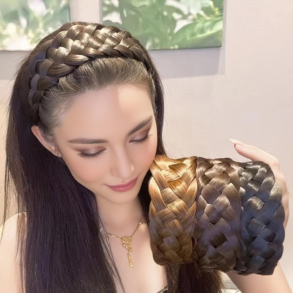 Elegant Handmade Braided Headband for Women - Wide, Non-Slip Teeth Comb Hair Accessory with Natural Twist Braid Design
Elegant Handmade Braided Headband for Women - Wide, Non-Slip Teeth Comb Hair Accessory with Natural Twist Braid Design