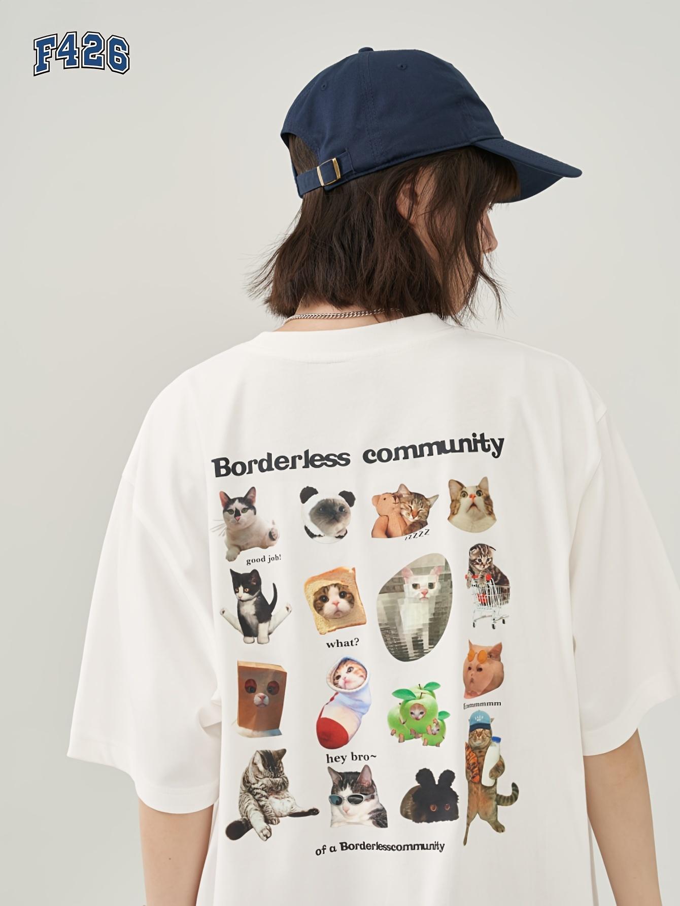 Borderless Community Cute Cats Printing Female TShirt Summer Casual Cotton T Shirt Fashion Crewneck Loose Streetwear Women Tops 4XL
Borderless Community Cute Cats Printing Female TShirt Summer Casual Cotton T Shirt Fashion Crewneck Loose Streetwear Women Tops 4XL