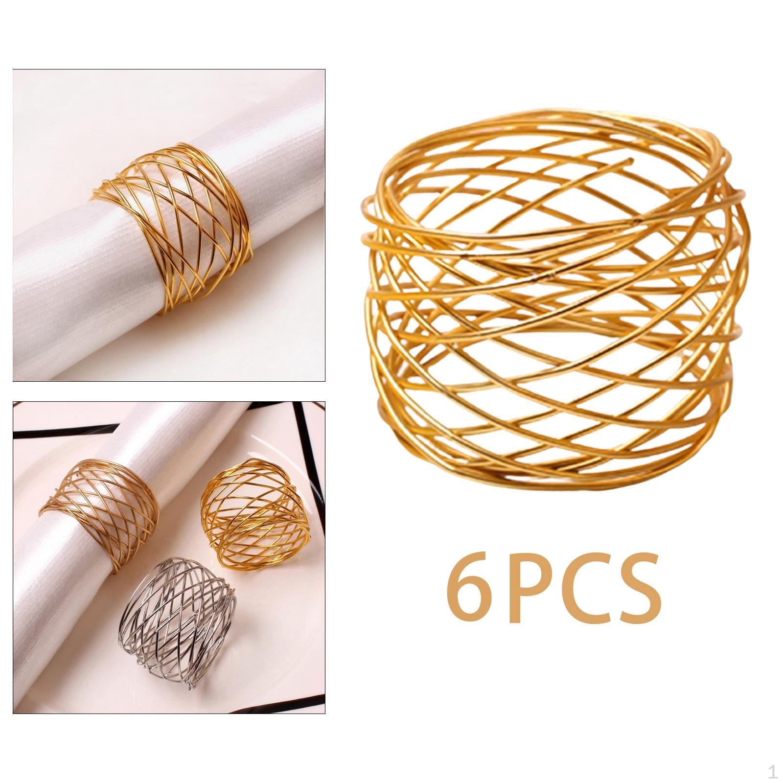 6 Pieces Crafts Napkin Rings Set Metal Buckle Serviette Holder Ring for Party Festival Gold
6 Pieces Crafts Napkin Rings Set Metal Buckle Serviette Holder Ring for Party Festival Gold