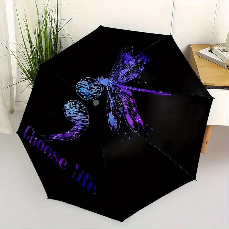 Dragonfly Automatic Folding Umbrella Simple 8 Rib Design, Bright Cartoon Pattern, Durable Iron Frame, Suitable For Travel, Outdoor, Beach
Dragonfly Automatic Folding Umbrella Simple 8 Rib Design, Bright Cartoon Pattern, Durable Iron Frame, Suitable For Travel, Outdoor, Beach