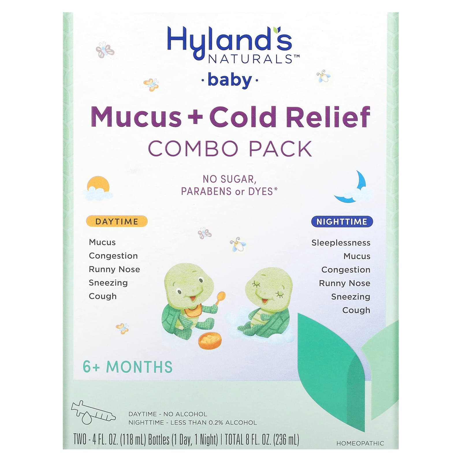 Hyland s Naturals, упаковка сиропу для немовлят від нежиті та застуди, день/ніч, віком від 6 місяців, 2 пляшки, 4 рідких унції (118 мл) кожен
Hyland s Naturals, упаковка сиропу для немовлят від нежиті та застуди, день/ніч, віком від 6 місяців, 2 пляшки, 4 рідких унції (118 мл) кожен