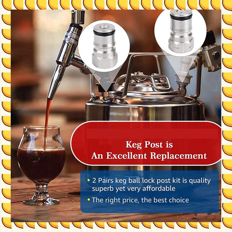 BAAU 4 Pairs Cornelius Type Ball Lock Keg Posts,Stainless Steel Poppets And Springs,Poppet Female Thread Gas + Liquid серебряный
BAAU 4 Pairs Cornelius Type Ball Lock Keg Posts,Stainless Steel Poppets And Springs,Poppet Female Thread Gas + Liquid серебряный