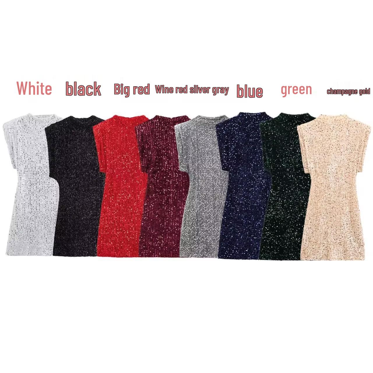 2024 Autumn/Winter Women s Velvet Spaghetti Strap Dress - European/American Chic, Round Neck, Sleeveless, Short Length Small
2024 Autumn/Winter Women s Velvet Spaghetti Strap Dress - European/American Chic, Round Neck, Sleeveless, Short Length Small