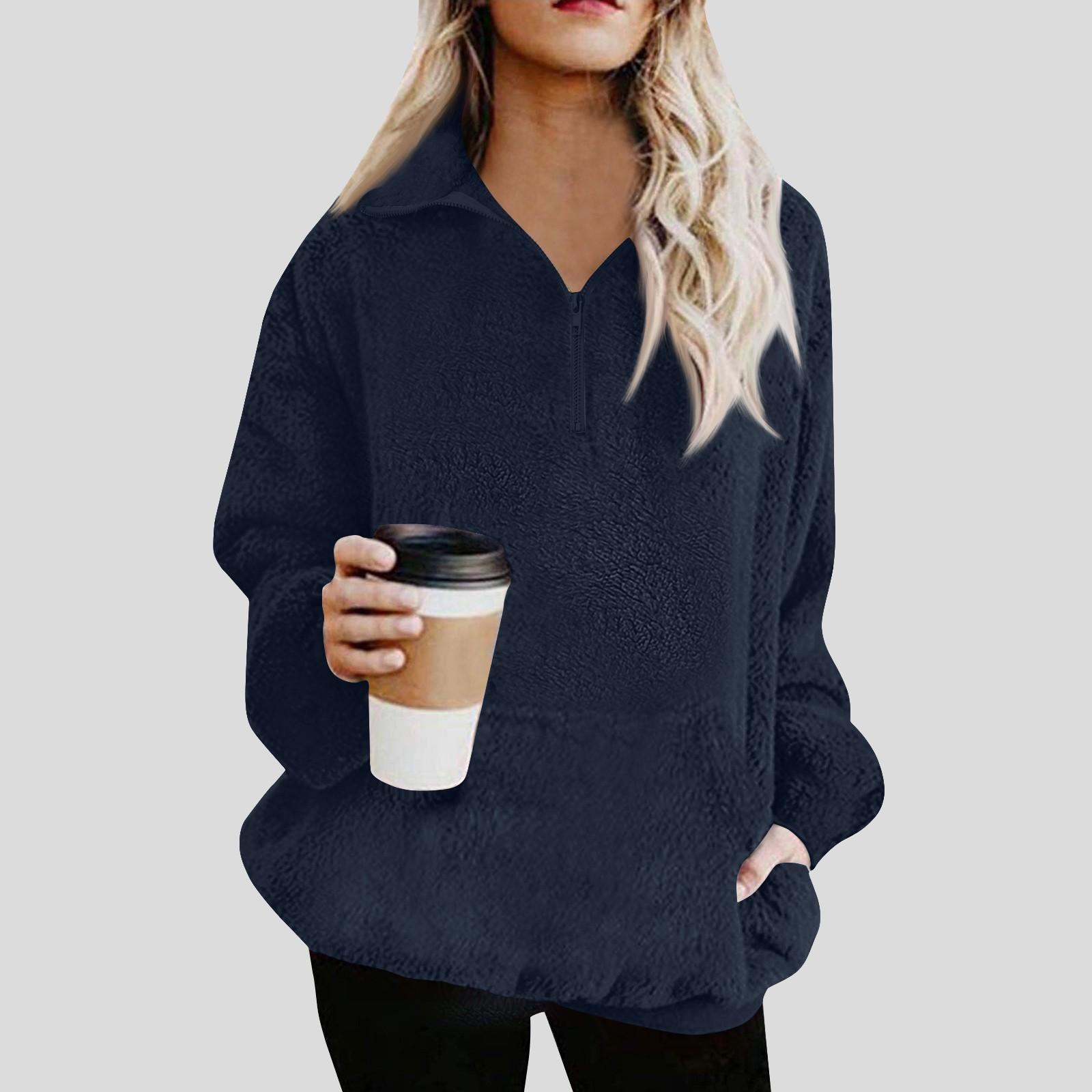 Женская плюшевая толстовка повседневная с длинным рукавом карман на молнии толстый пуловер толстовка зима XL тёмно-синий
Женская плюшевая толстовка повседневная с длинным рукавом карман на молнии толстый пуловер толстовка зима XL тёмно-синий