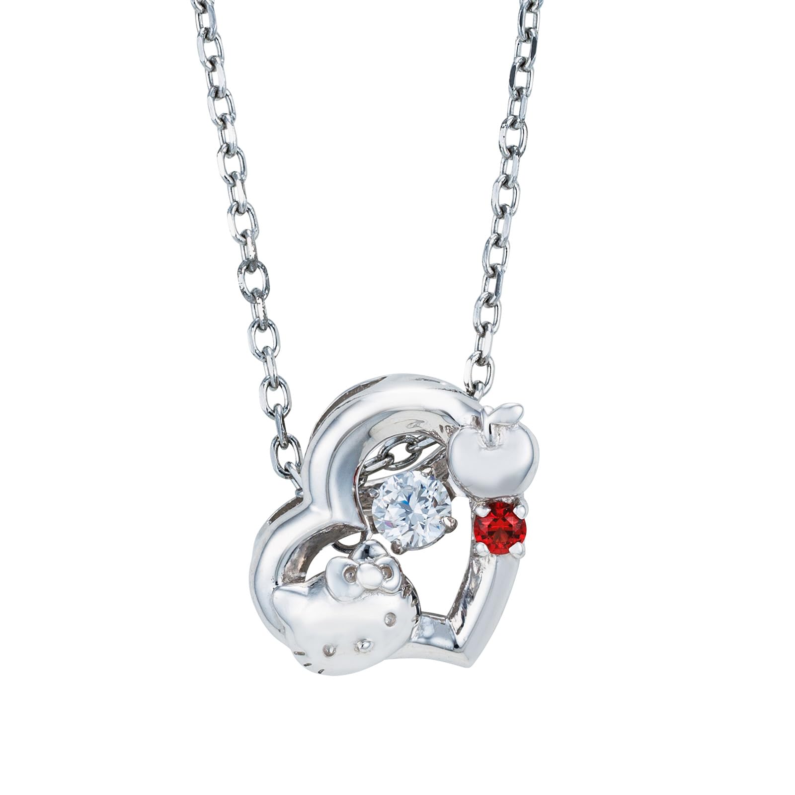 Hello Kitty Dancing Stone Necklace 40cm Limited Color Limited Edition Sanrio Characters 925 Silver Surgical Stainless Steel Cubic Zirconia Heart Apple срібний
Hello Kitty Dancing Stone Necklace 40cm Limited Color Limited Edition Sanrio Characters 925 Silver Surgical Stainless Steel Cubic Zirconia Heart Apple срібний