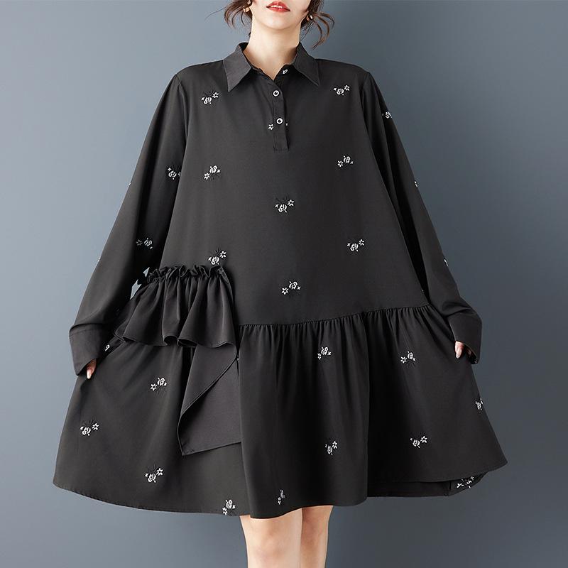 Spring Dark Style Embroidered Patchwork Pleated Midi Dress Large Free Size
Spring Dark Style Embroidered Patchwork Pleated Midi Dress Large Free Size