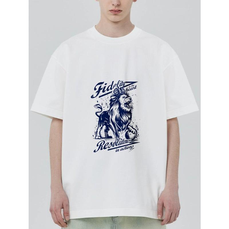 Black T Shirt With Blue Lion And Text Print For Casual Wear XXXXL білий
Black T Shirt With Blue Lion And Text Print For Casual Wear XXXXL білий