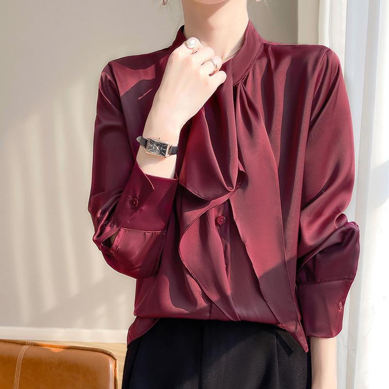 2024 Spring/Summer Women s French Ribbon Solid Color Stand Collar Loose Blouse Cardigan Double Extra Large
2024 Spring/Summer Women s French Ribbon Solid Color Stand Collar Loose Blouse Cardigan Double Extra Large